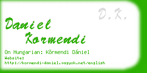 daniel kormendi business card