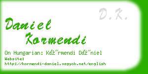 daniel kormendi business card